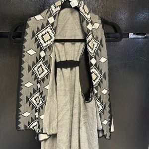 COPY - DONATING Cato brown tan and black Aztec style cardigan